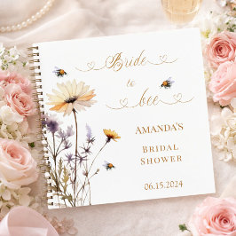 Guest book Bridal Shower wildflowers Bride to Bee Notizbuch