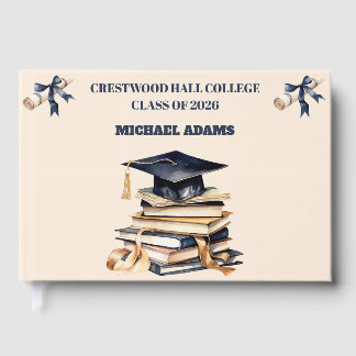 Guest Book-Custom Name & Class Year Keepsake Gästebuch