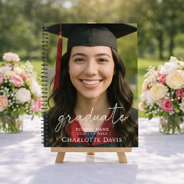 Guest book graduation party photo script notizbuch