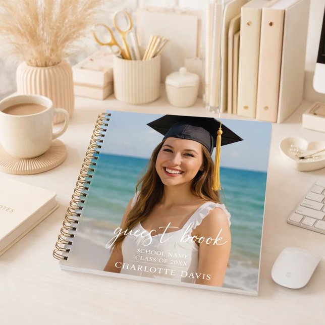 Guest book graduation photo script  notizbuch (Von Creator hochgeladen)