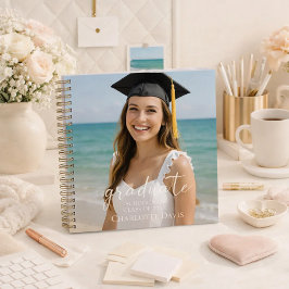 Guest book graduation photo script  notizbuch