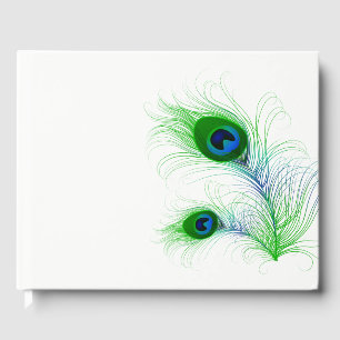 Guest Book-Peacock Feathers Gästebuch