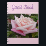 Guest Book Rose Beautiful Pink Rose Flower Retro Notizblock<br><div class="desc">Guest Book Rose Beautiful Pink Rose Flower Retro. In lovely design from one of my original flower garden fotos.</div>