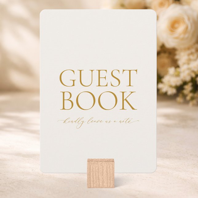 Guest Book Sign – Elegant Gold Wedding Card Einladung (Von Creator hochgeladen)