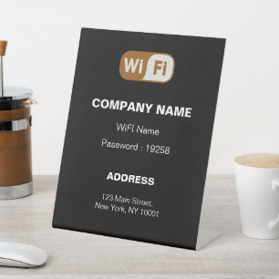 Guest Customer WiFi Network Sockelschild
