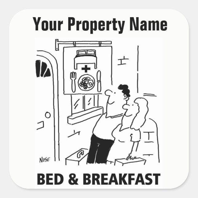 Guest House Bed & Breakfast Stickers (Vorderseite)