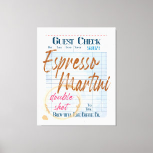 Guest Karo Empfang Espresso Martini Doppelschlag Leinwanddruck
