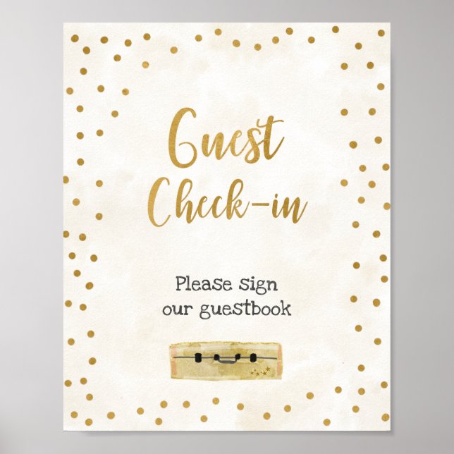 Guest Karo-in-Brautparty-Signierung Poster (Vorne)