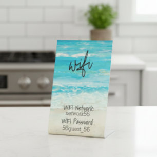 Guest Visitor WIFI Informationen STR Rental Zuhaus Sockelschild