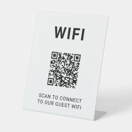 Guest Wifi QR Code Connect Login Minimal Sockelschild