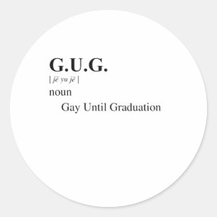 GUG RUNDER AUFKLEBER