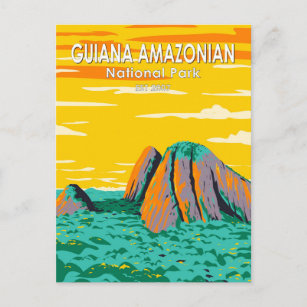 Guiana Amazonas Nationalpark Vintag Postkarte