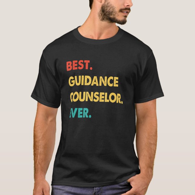 Guidance Counselor Retro Best Guidance Counselor E T-Shirt (Vorderseite)