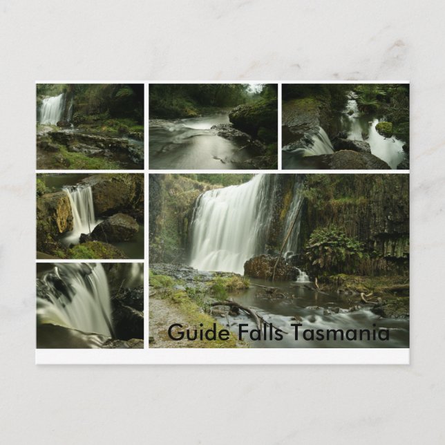 Guide Falls Postcard, Guide Falls Tasmania Postkarte (Vorderseite)