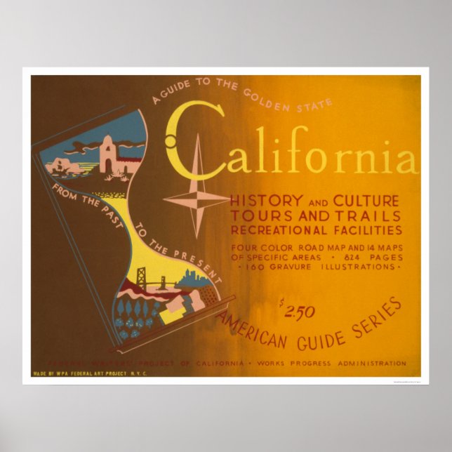 Guide to California 1940 WPA Poster (Vorne)