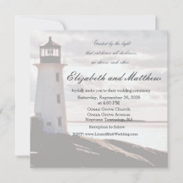 Guided by the Light Lighthouse Wedding Invitation Einladung