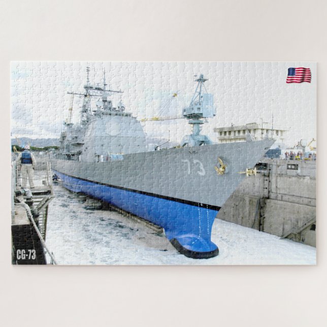 GUIDED-MISSILE CRUISER - CG-73 (20 x 30 INCH) Puzzle (Horizontal)