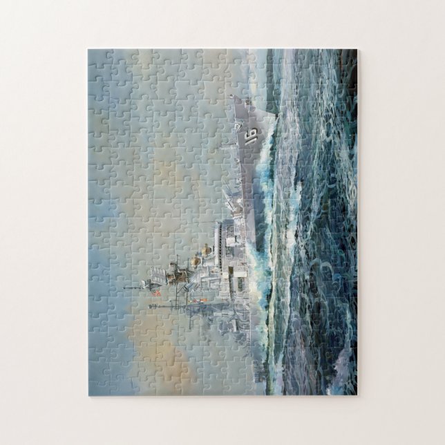 Guided Missile Cruiser USS Leahy (CG 16) Puzzle (Vertikal)