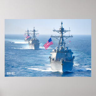 GUIDED-MISSILE DESTROYER - DDG-102 POSTER
