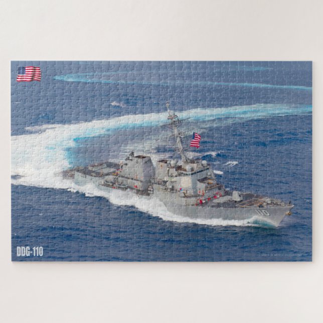 GUIDED-MISSILE DESTROYER - DDG-110 (20x30 INCH) Puzzle (Horizontal)