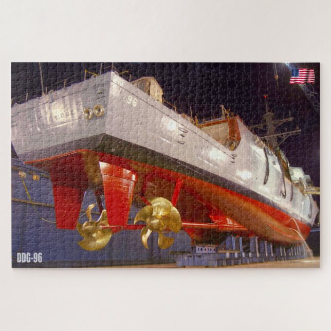 GUIDED-MISSILE DESTROYER - DDG-96 (20x30 INCH) Puzzle (Horizontal)
