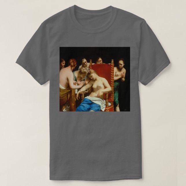 Guido Cagnacci Der Tod von Cleopatra T-Shirt (Design vorne)