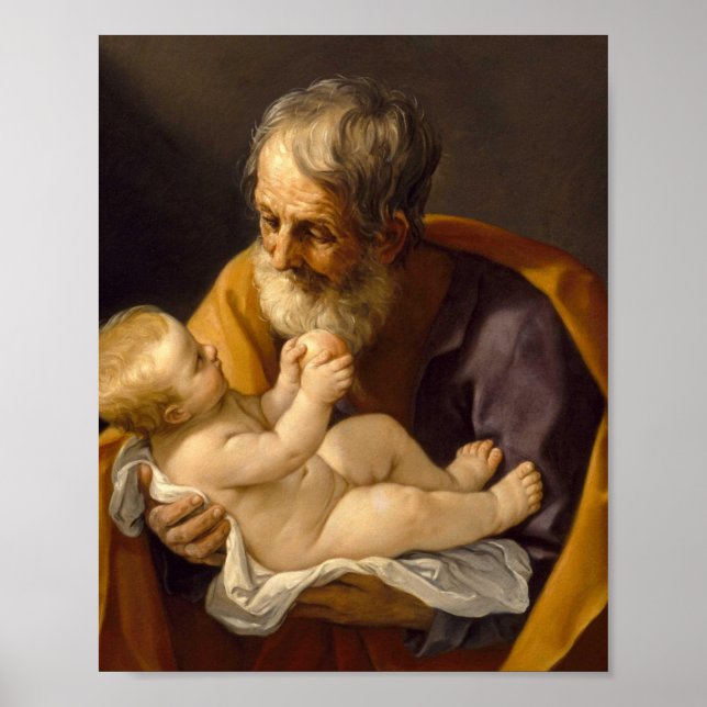 Guido Reni - der Heilige Joseph und das Christuski Poster (Vorne)