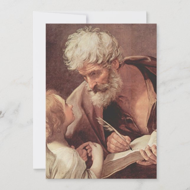 Guido Reni - Saint Matthew the Evangelist and an A Einladung (Vorderseite)