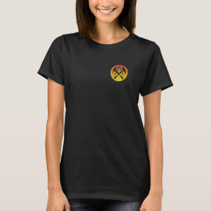 Guild Sign Roofers Retro Style Orange on Brust T-Shirt