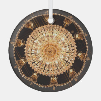 Guildhall Elegante: Antique Chandelier View Ornament Aus Glas