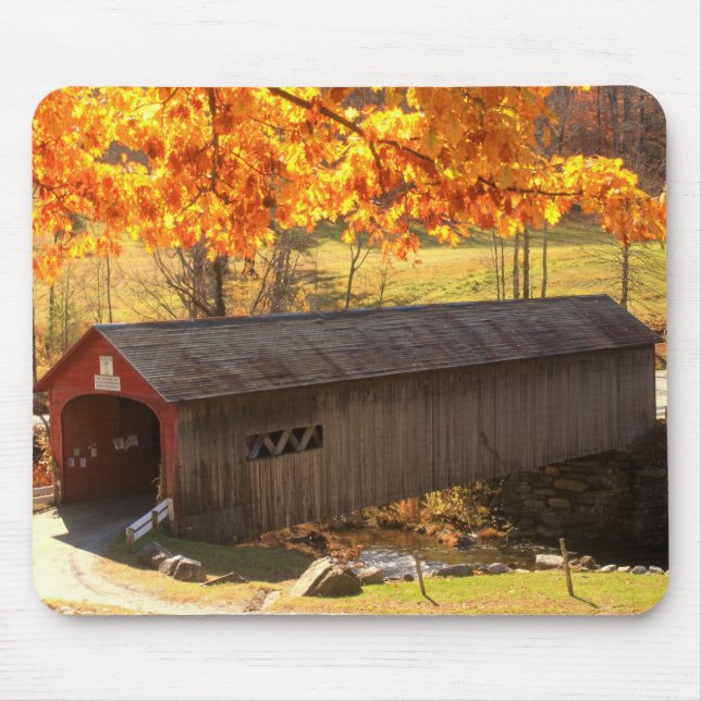 Guilford Vermont Brücken-Herbst Mousepad (Vorne)