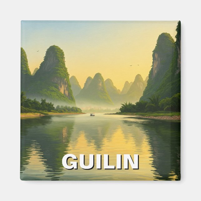 Guilin China Li River Travel Magnet (Vorne)