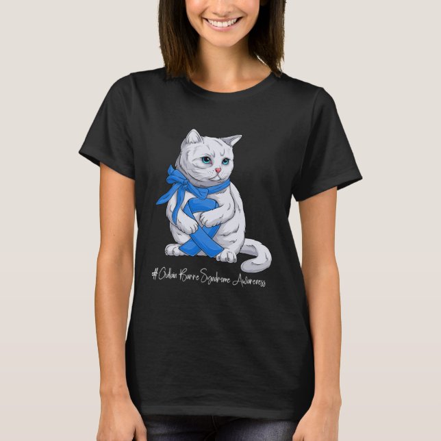 Guillain Barre Syndrome Awareness Month Blue Ribbo T-Shirt (Vorderseite)