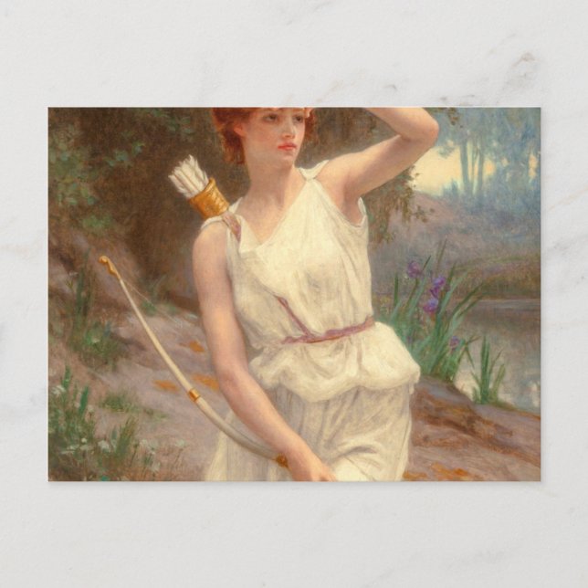 Guillamume Seignac Diana The Huntress 1870 Roman M Postkarte (Vorderseite)