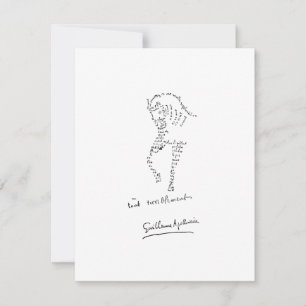 Guillaume Apollinaire, Calligram Cheval Mitteilungskarte