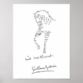 Guillaume Apollinaire, Calligram Cheval Poster