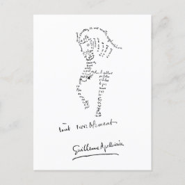 Guillaume Apollinaire, Calligram Cheval Postkarte