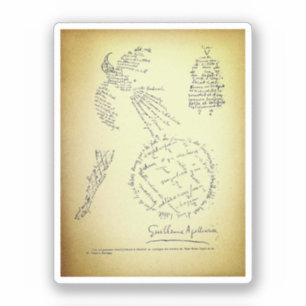 Guillaume Apollinaire, Poème Calligram (1920) Aufkleber