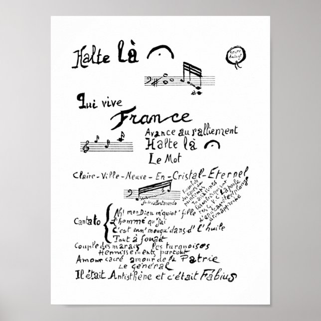 Guillaume Apollinaire, Venu de Dieuze Poster (Vorne)