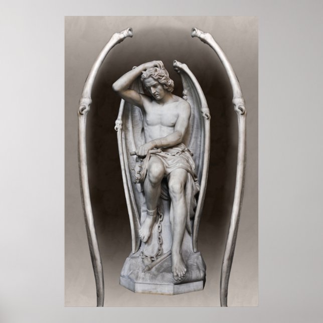 Guillaume Geefs Lucifer CC0286 Poster 36 in 91cm (Vorne)