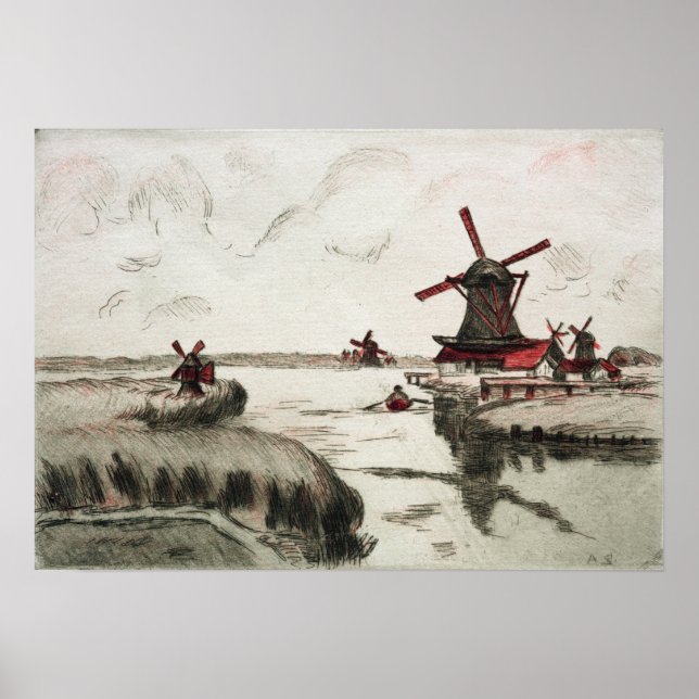 Guillaumin - Aussicht aus Saardam Poster (Vorne)