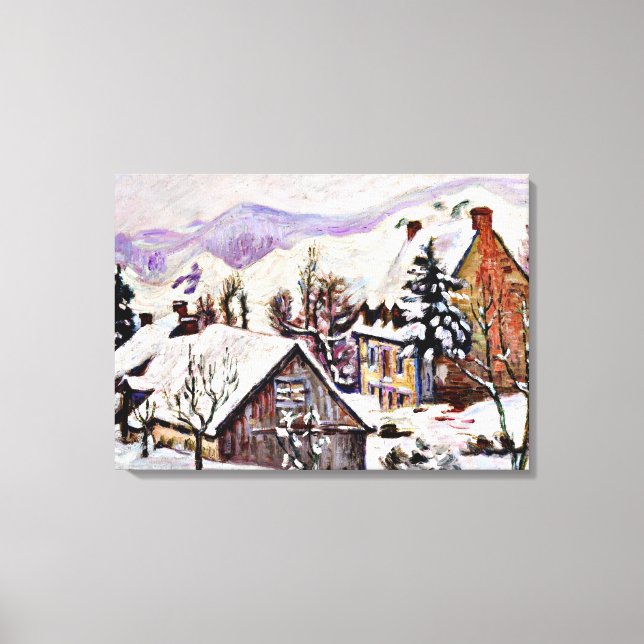 Guillaumin - Das Dorf St. Sauves-d'Auvergne Leinwanddruck (Vorderseite)