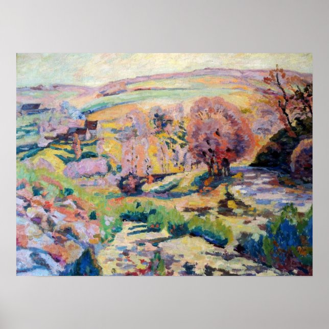 Guillaumin - Les Fermes Du Pont Charraud 1918 Poster (Vorne)