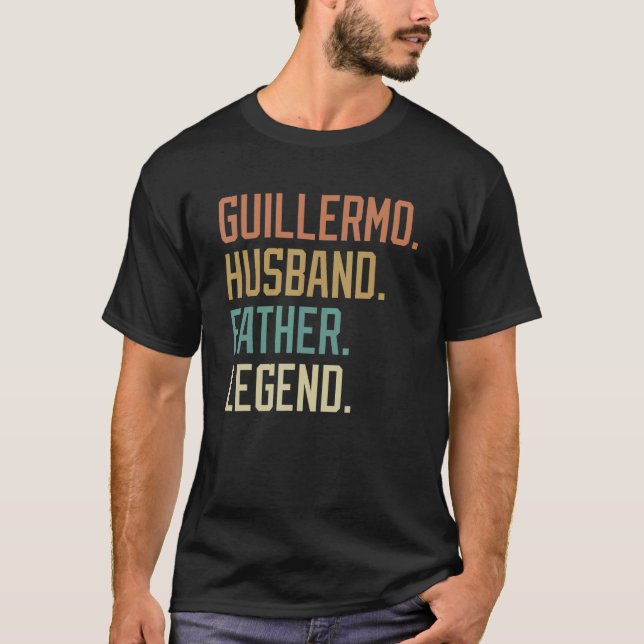 Guillermo Husband Vater Legend Vater's Day Retro T-Shirt (Vorderseite)