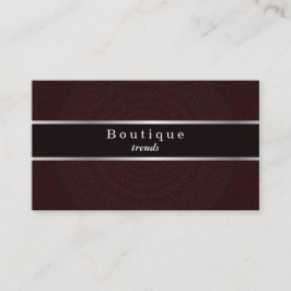 Guilloche Muster Schwarz und Silber Visitenkarte