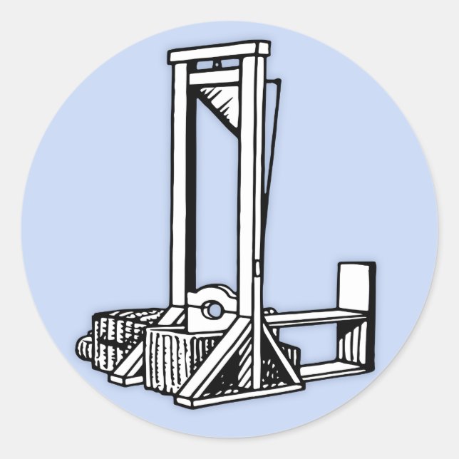 Guillotine Runder Aufkleber (Vorderseite)