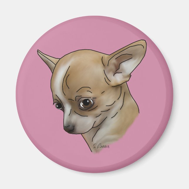 Guilty Chihuahua Puppy Magnet (Vorne)