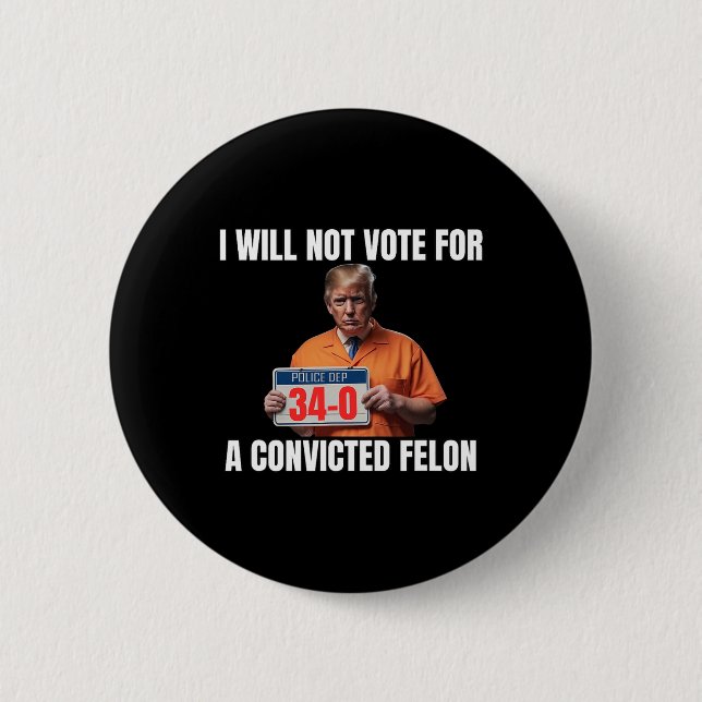 Guilty Trump 2024 Wahl Amerikaner Button (Vorderseite)