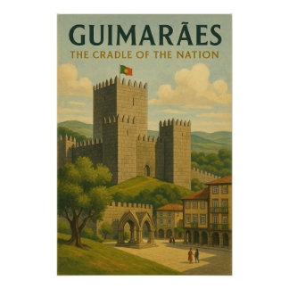 Guimarães, Portugal Reise Poster