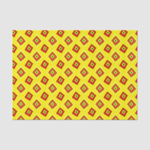 Guinea Bissau African Print on Yellow Tissue Paper Seidenpapier